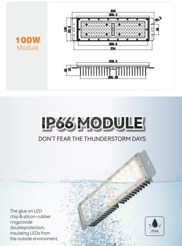 100w led street light module